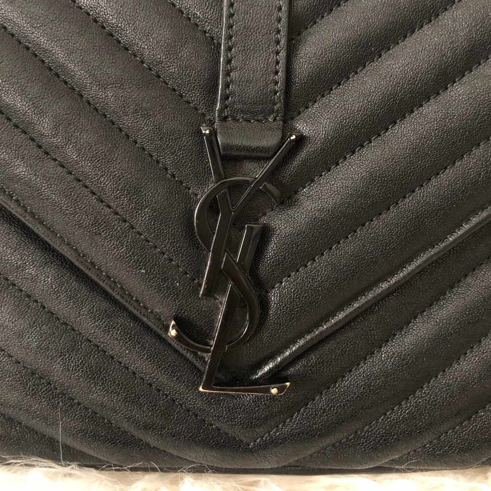 ❌SOLD💥 YSL SAINT LAURENT College Monogram Black - Picture 3 of 8
